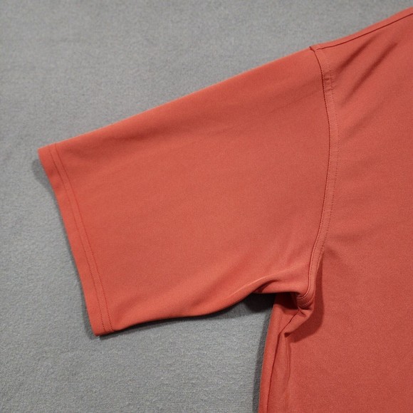 Under Armour Polo Shirt Mens Large Orange Solid Short Sleeve - Picture 7 of 16
